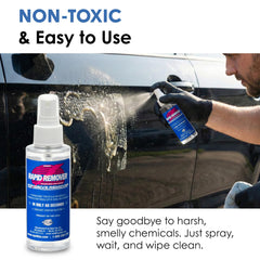 Safe on painted surfaces and bare metal.