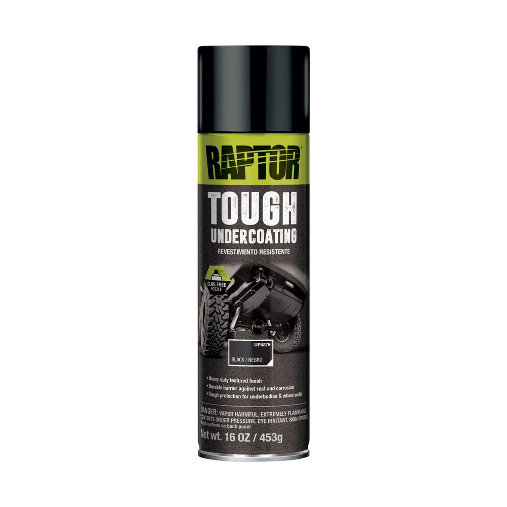 RAPTOR 1K Tough Undercoating bottle closeup for easy application and durable surface protection.