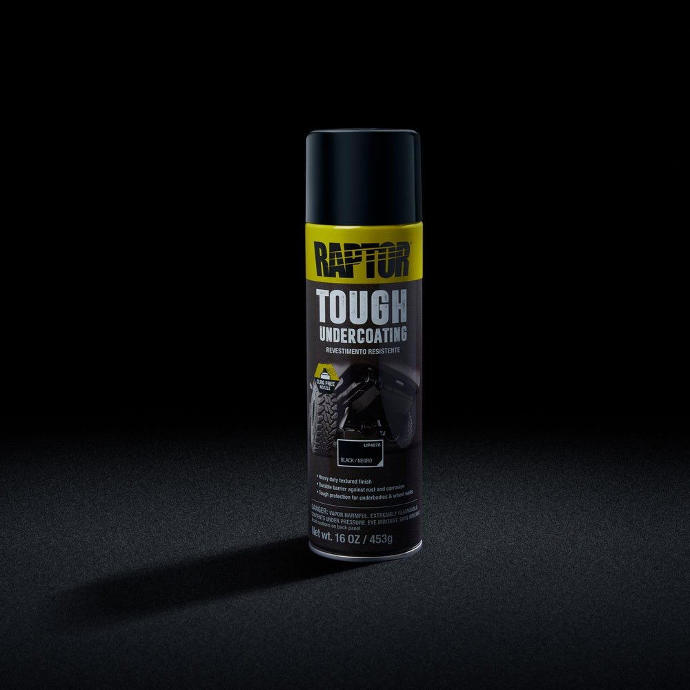 RAPTOR 1K Tough Undercoating textured finish after drying provides rugged protection.