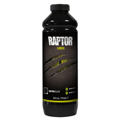 Raptor 125 sq ft coverage suits sizable bed liners and undercoating needs.