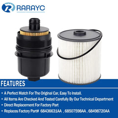 RARAYC Ecodiesel oil filter kit for Ram 1500 DT highlights simple installation steps