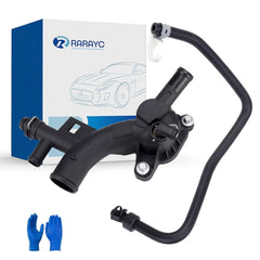 RARAYC engine coolant outlet with hose for Chevy Cruze to improve coolant routing.
