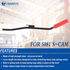 RARAYC S-Cam Air Brake Spring Tool 5081 stored in the included bag