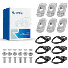 RARAYC truck bed rail bolts kit with d-rings ensures secure cargo ties.