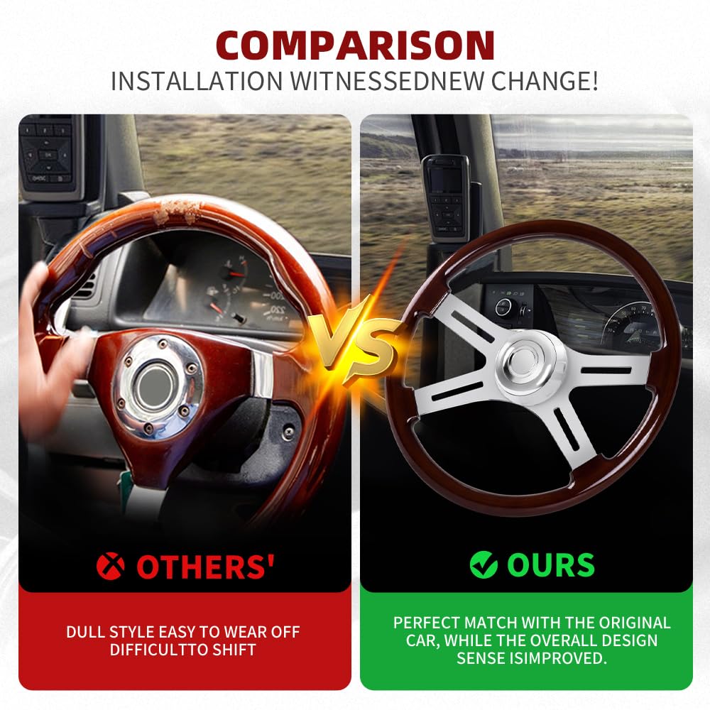 RASTP Peterbilt-compatible wheel provides comfortable control on long trips