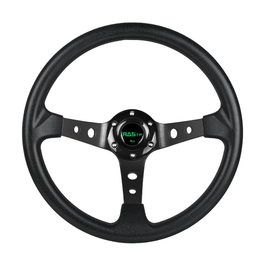 RASTP universal racing steering wheel front view with ergonomic grip for precise control