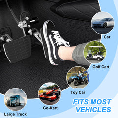 Go-kart and ride-on toy use with RAUMRIGGE extenders for safer operation.