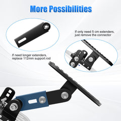 RAUMRIGGE pedal extender installed in a car for universal fit demonstration.