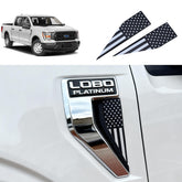 RAVOTOM black American flag decal for Ford F-150 boosts exterior style and pride