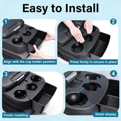 RAVOTOM jump-seat compatibility provides extra storage options