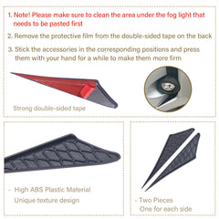 RAVOTOM waterproof and sunproof fog light trim improves outdoor wear