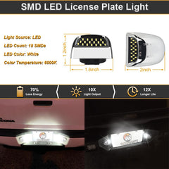 RAVSOFT license plate light chrome housing for a sleek rear look