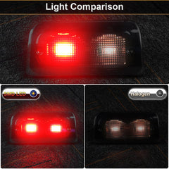 RAVSOFT rear brake light assembly installed as a plug-and-play replacement