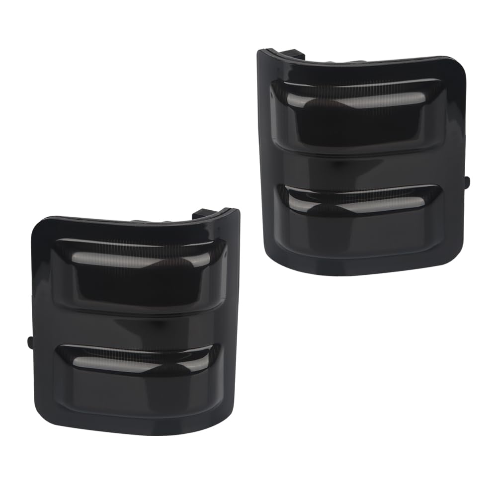 RAVSOFT smoked lens marker light for driver side mirrors enhances nighttime visibility.