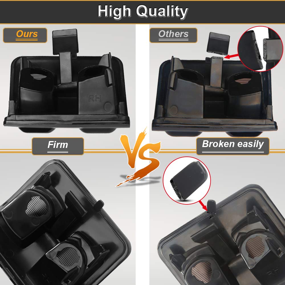 RAVSOFT smoked lens marker light for passenger side mirrors improves nighttime signaling.