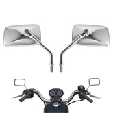 Rawsomes chrome universal mirror with 125x70 mm rear view for safer riding.