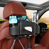 RAXSEG backseat organizer with cup holder keeps drinks within reach.