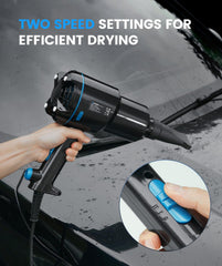 RAYBAO air cannon dryer 5m cord enables garage use without outlet constraints