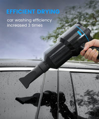 RAYBAO car detailing setup with versatile nozzle options for interior and exterior drying