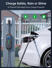 Raylix 32A charger installation-ready stored in portable holder
