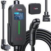 Raylix Tesla charger with smart display showing charging status at a glance