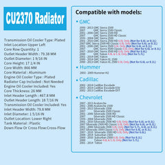 RAYTEN 2370 sealed welded core minimizes coolant leaks for engine protection.
