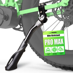 RBRL bike kickstand for 24-29 inch bikes ensuring stable parking on uneven surfaces.