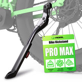RBRL bike kickstand base showing stable parking on various surfaces.