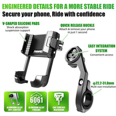 RBRL quick-lock base allows fast one-second mounting and easy detaching.