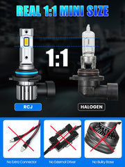 RCJ 9005 9006 bulbs combo heat-dissipation ensures steady performance