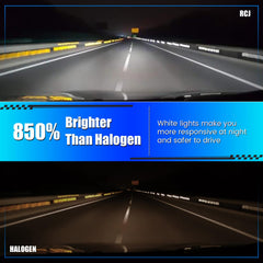 RCJ H11/H8/H9 emit 6000K cool white for sharp road perception