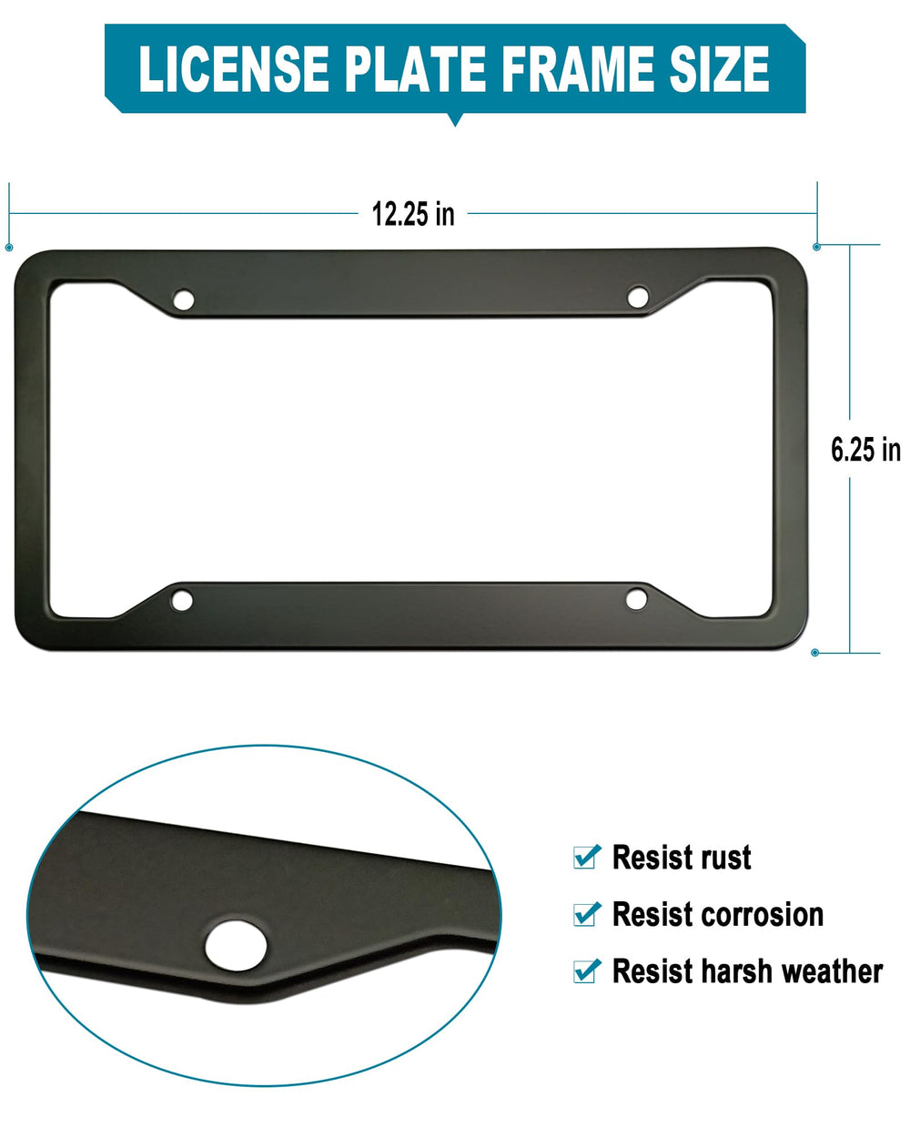 RCKJNJ aluminum frame close-up highlighting durable, rust-resistant construction