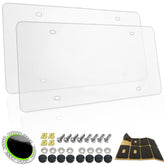 RCKJNJ clear license plate cover front view preserves full visibility and legality