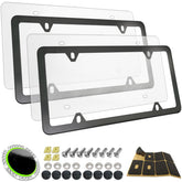 RCKJNJ clear license plate covers for universal visibility and road legality