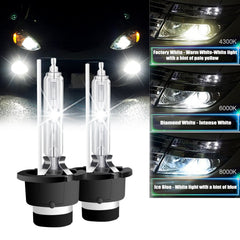 RCP D2S6 front view bulbs with diamond white light for clear visibility.