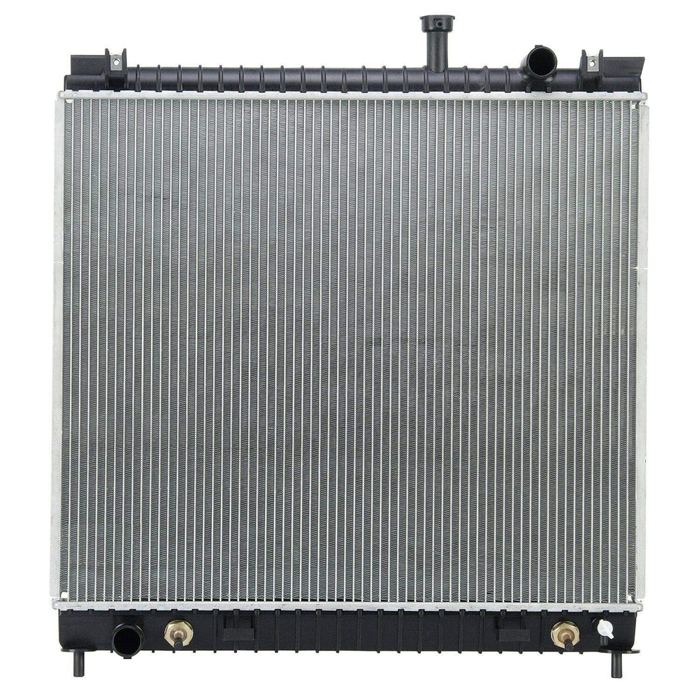 Readair radiator core closeup showing robust fins for efficient heat transfer.