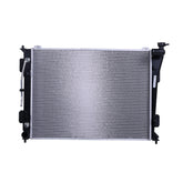 Readair replacement radiator for Hyundai Sonata shows precise fitment for reliable cooling.
