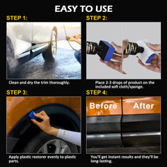 REALINN Plastic Restorer rain-resistance finish helps prevent streaking after showers