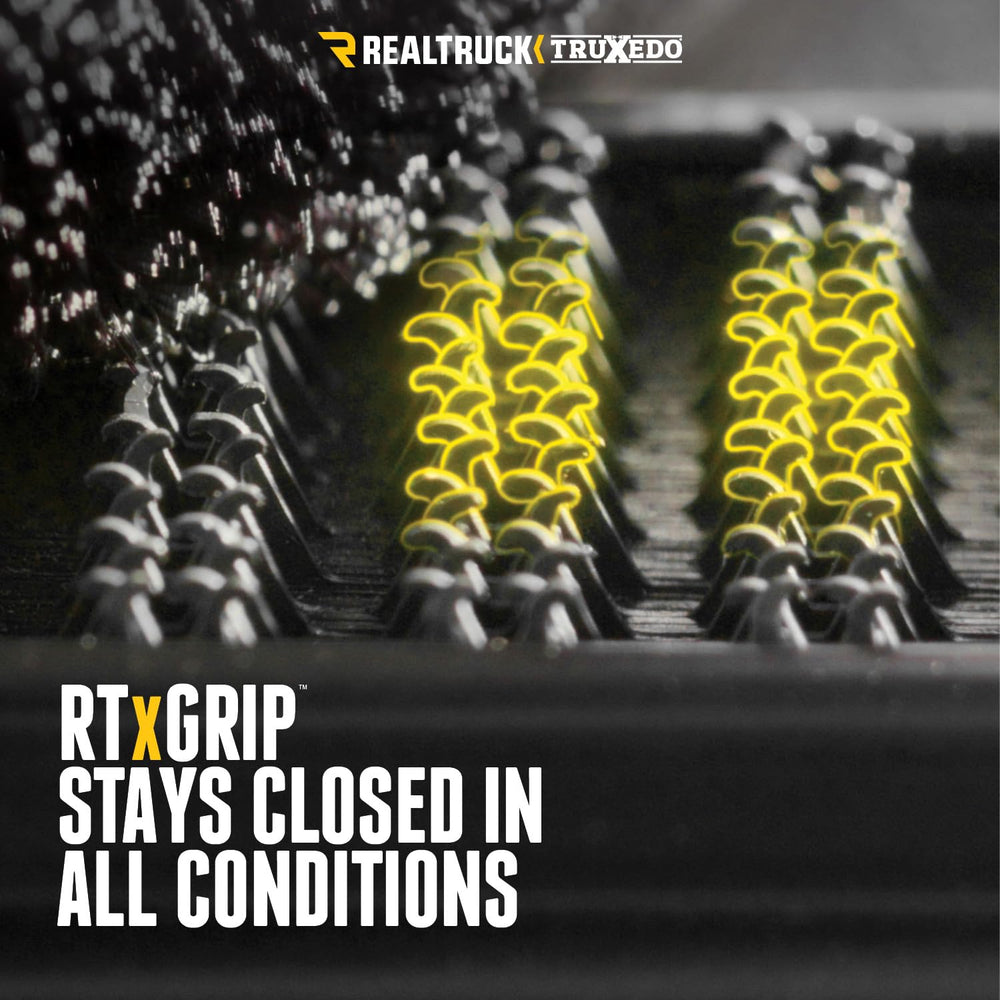 RealTruck TruXport leather-grain material resists weather while maintaining a refined look.