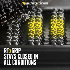 RealTruck TruXport leather-grain material resists weather while maintaining a refined look.