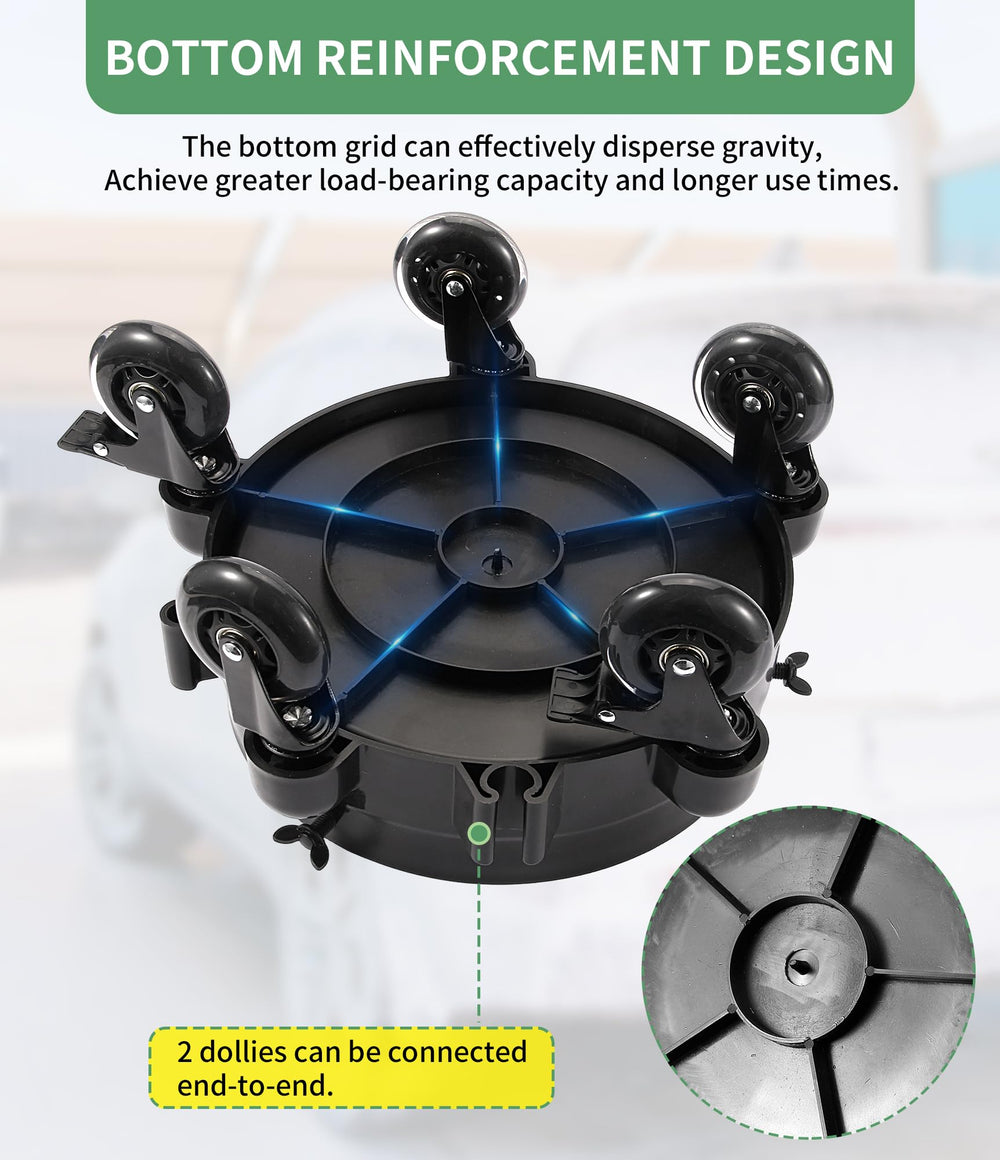 REAPP bucket dolly spill containment helps prevent messes