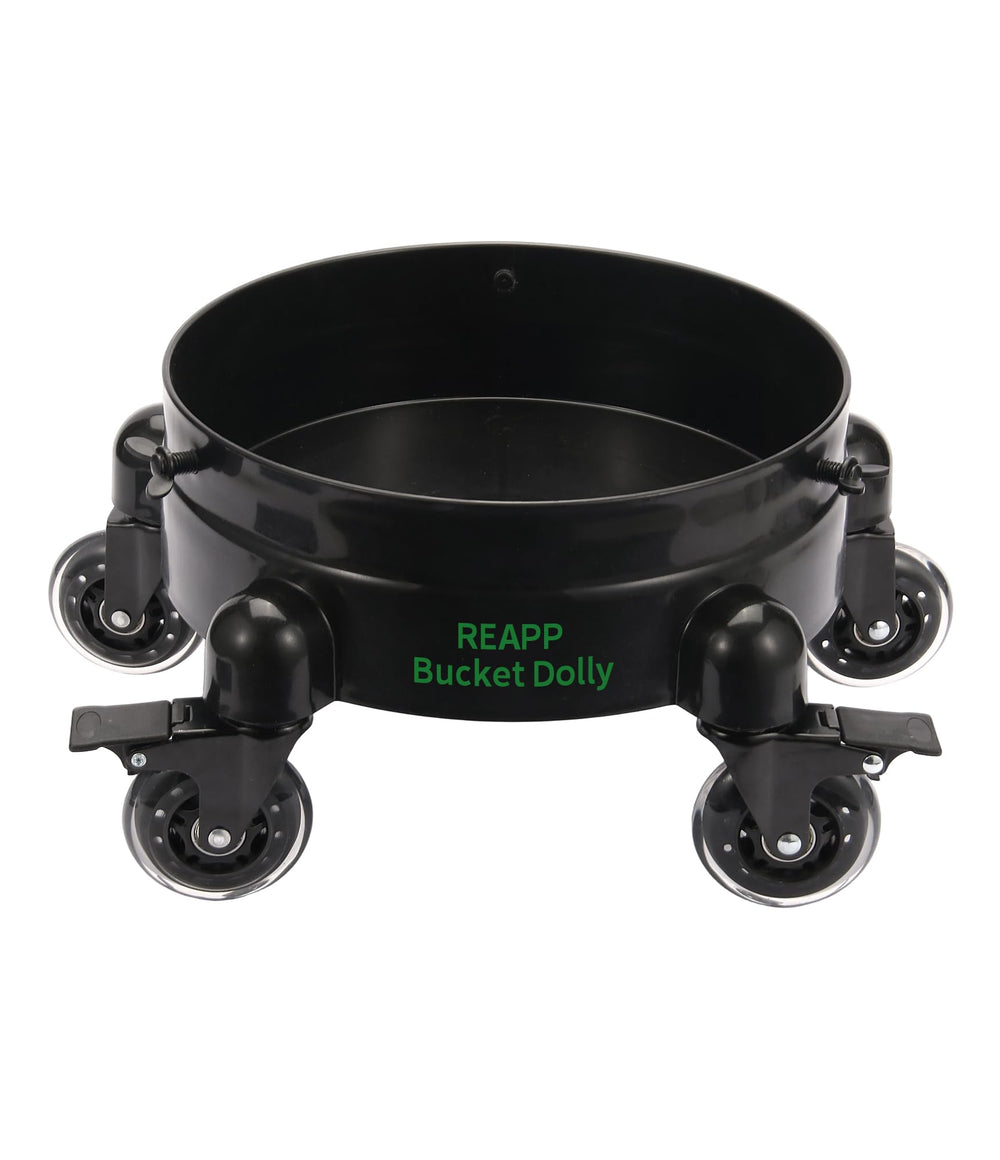 REAPP bucket dolly with wheels shows smooth transport for heavy buckets