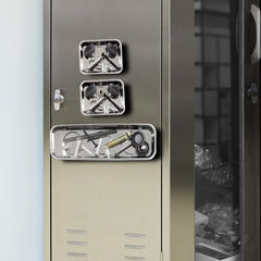 Rechabite durable stainless steel trays resist wear for heavy use.