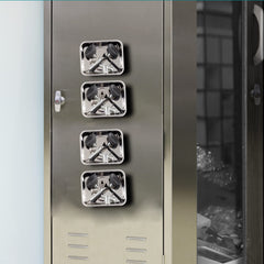 Rechabite rectangle magnetic trays with polished 430 stainless finish durability