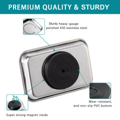Rechabite rectangle magnetic trays with screws and bolts demonstrate secure hold