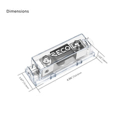 Polycarbonate base and cover offer high-temperature insulation and protection.
