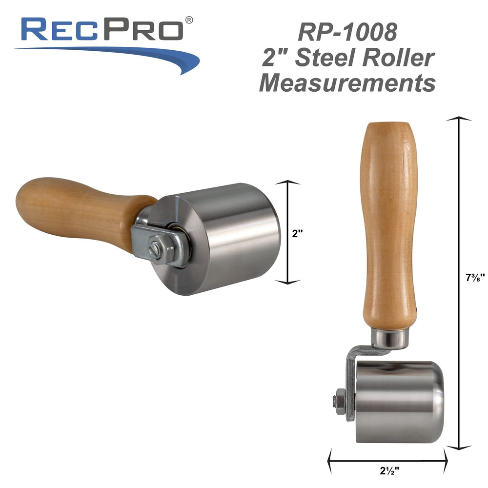 RecPro roller with curved end prevents surface marks during sealing