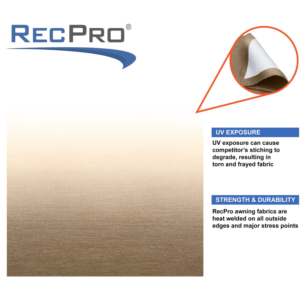 RecPro RV awning fabric 3 ply durable material in rugged use