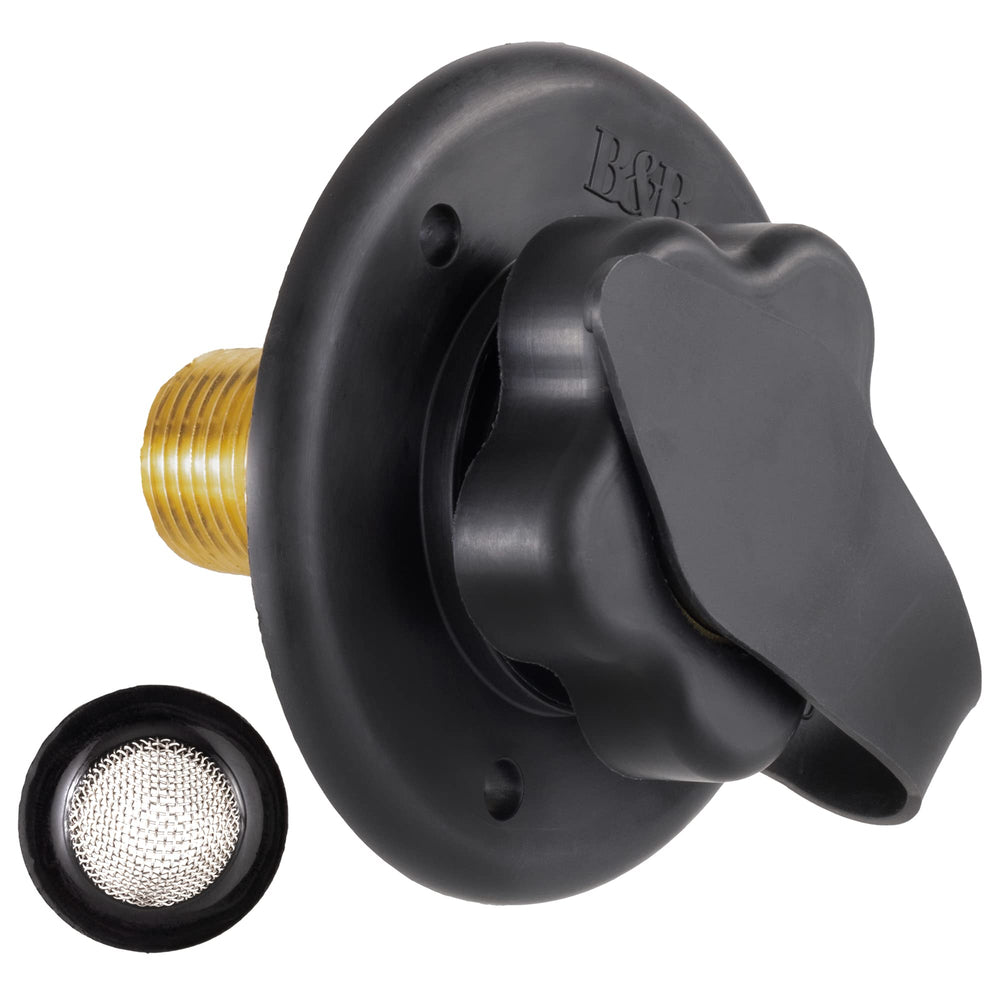 RecPro brass-threaded inlet with check valve for reliable, leak-free connections.