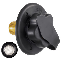 RecPro brass-threaded inlet with check valve for reliable, leak-free connections.